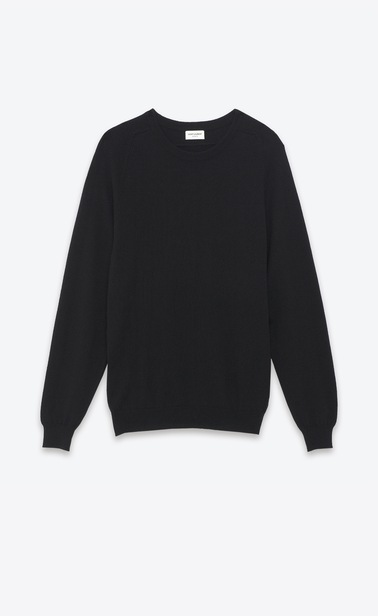 saint laurent crew neck sweater in cashmere